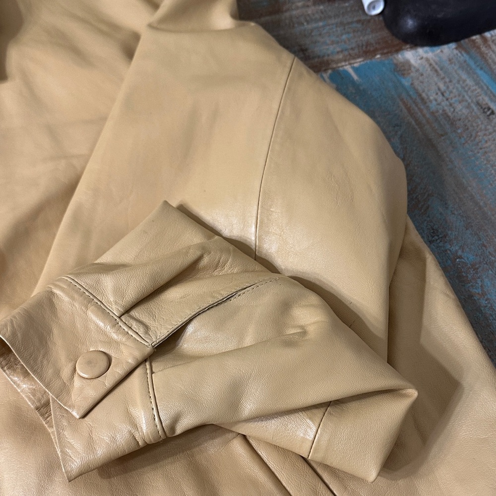 Doma Men's Light Tan Leather Jacket - Picture 3 of 6